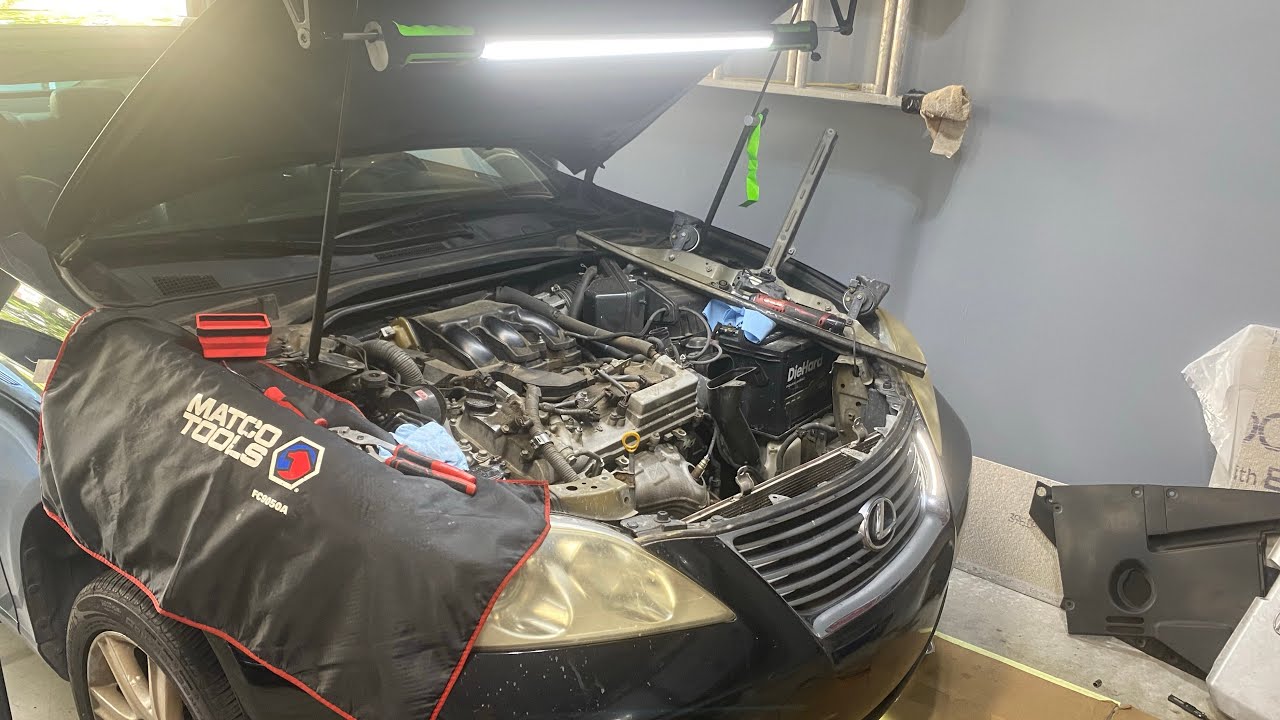 Radiator & Thermostat Replacment on 2008 Lexus ES 350, 3.5L V6 - YouTube
