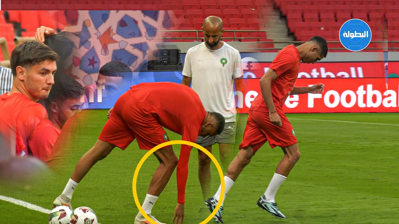 📍مشاهد خاصة/ لحظة دخول لاعبي المنتخب لأول مرة لملعب الأمير مولاي عبد الله 😍