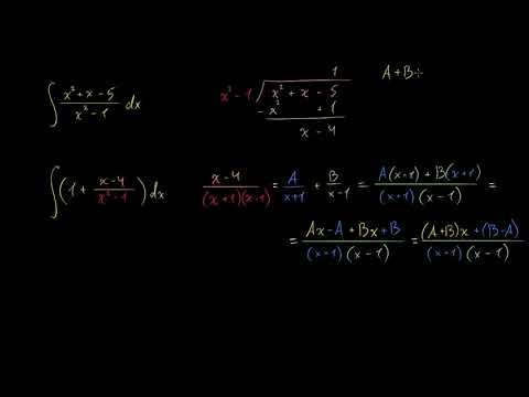 წილადის ნაწილებად დაშლა ინტეგრალის გამოსათვლელად