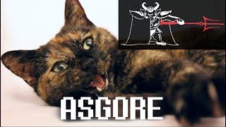 Undertale - Asgore with a cat   Bergentrückung Intro 😸