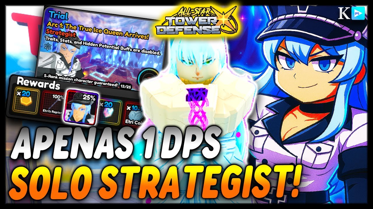 TUTORIAL COMO SOLAR TRIAL 1 ESTRATEGIST FÁCIL 1 DPS ALL STAR TOWER DEFENSE X! (ASTD X TRIAL SOLO)