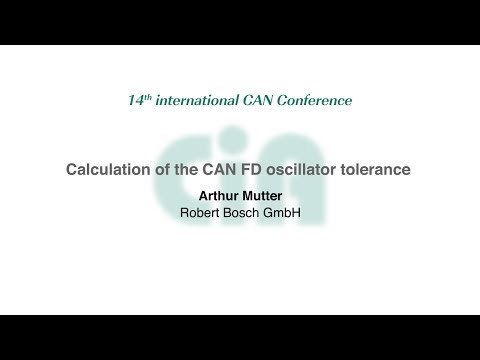 Calculation of the CAN FD oscillator tolerance