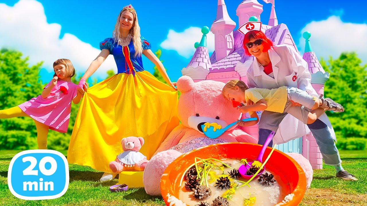 Bianca y sus amigos dan de comer a los osos