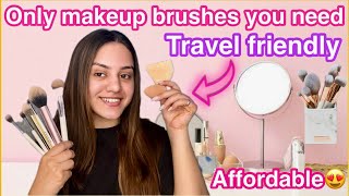Only makeup brushes you need as a beginner | Beginner's makeup brushes guide + uses | kp styles