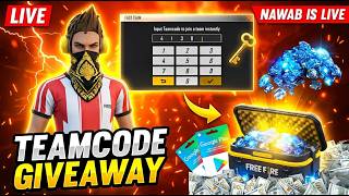 FREE FIRE LIVE CUSTOM ROOM GIVEAWAY | FF LIVE TEAM CODE GIVEAWAY | FF LIVE CUSTOM ROOM GIVEAWAY FF