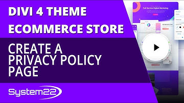 Divi 4 Ecommerce Create A Privacy Policy Page 😎