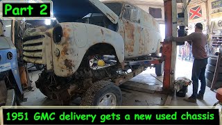 1951 GMC Panel Truck gathering a new used donor frame