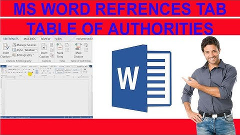 Ms word Reference tab || Table of Authorities || Microsoft word 2013.