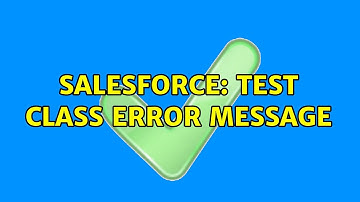 Salesforce: Test Class Error Message