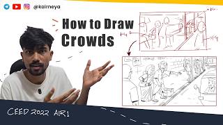 How to draw 'Crowd Scenes' | CEED | NID | UCEED