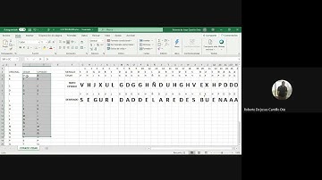 cifrado césar desplazamiento 3 en excel