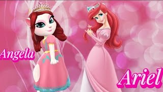 Disney Princess Ariel 👸 makeover My talking Angela2 🌟 ||Cosplay #disney #talkingangela2 #cosplay