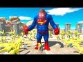 ⚡ SUPERMAN Goro The Giant vs Minions DEATH RUN - 🦖 Animal Revolt Battle Simulator 🦕