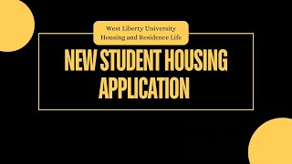 WLU New Student Housing Application Guide