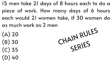 15 men take 21 days of 8 hours each to do a piece of work. How many days |PPSC |Math |Urdu/Hindi