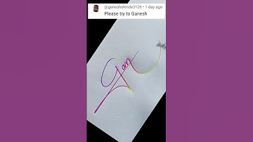 Ganesh name signature style#comment your name#ganesh name signature#g letter signature#music#shorts
