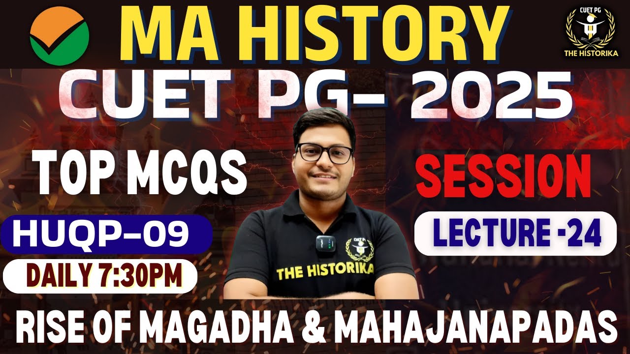 CUET PG-2025| MA HISTORY |Ancient History Class 24 | MCQ+PYQ Session| सब यहीं से आयेगा🥳by Vishnu Sir