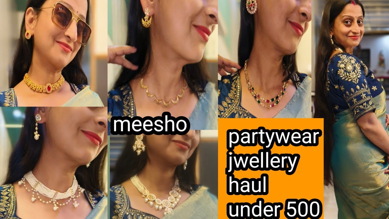 Lightweight & good quality Meesho jwellery haul under 500 