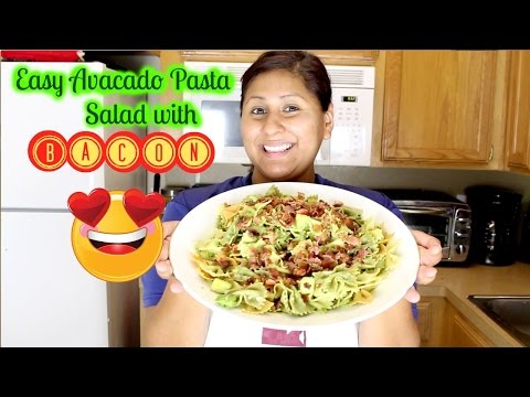 Easy Avacado Pasta Salad with Bacon | JenBeauty13
