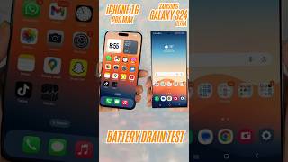 iPhone 16 Pro Max vs Samsung Galaxy S24 Ultra - Battery Drain Test IOS 18