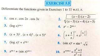 Class 12th Maths Chapter 5 Exercise 5.5 NCERT solutions | continuity and differentiability | CBSE