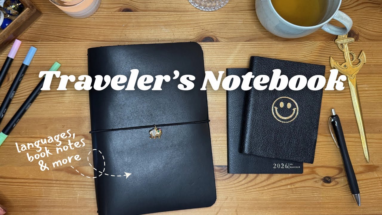 How I use my Traveler’s Notebook for goal tracking, book notes and language learning (A5)