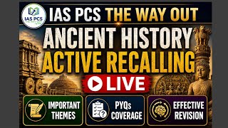 ANCIENT HISTORY Active Recalling Marathon 🔥 | PART 1| PYQs + Important Themes + Effective Revision 