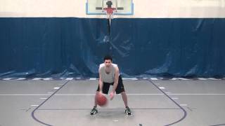 One ball stationary ball handling drill: Continuous crossover