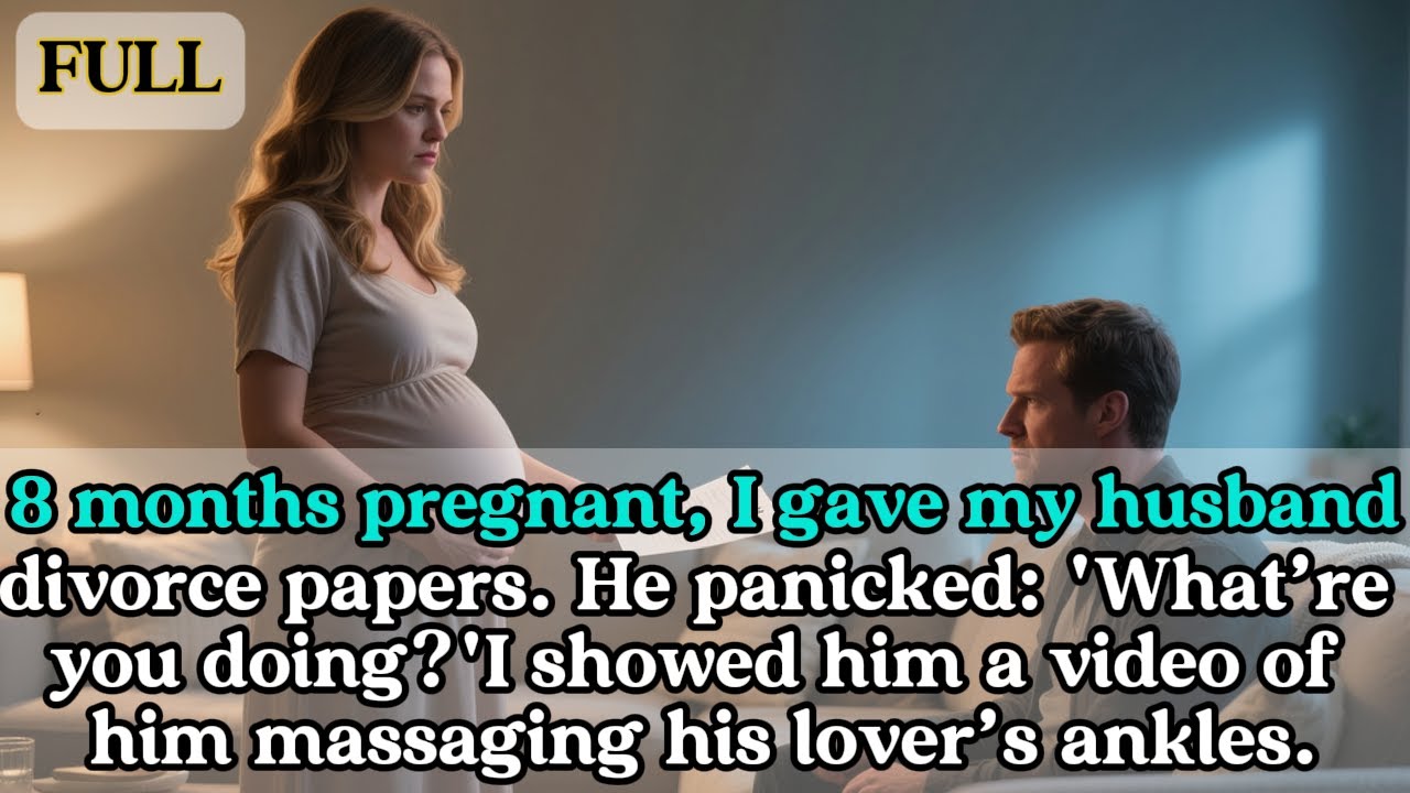 8 months pregnant, I gave my husband divorce papers.He panicked: 'What’re you doing?'I showed him...