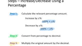 Percentage Increase Decrease Word Problem