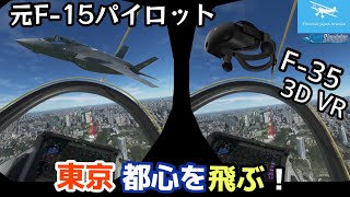 【戦闘機パイロット視点 VR】元F-15パイロットがVRゴーグルを使ってF-35を操縦してみた！★東京 都心を遊覧飛行！【MSFS2020】 screenshot 2