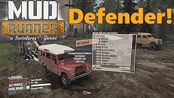 SpinTires Mud Runner: Land Rover Defender Series 3, Full Review and Test! BEST MOD YET!?