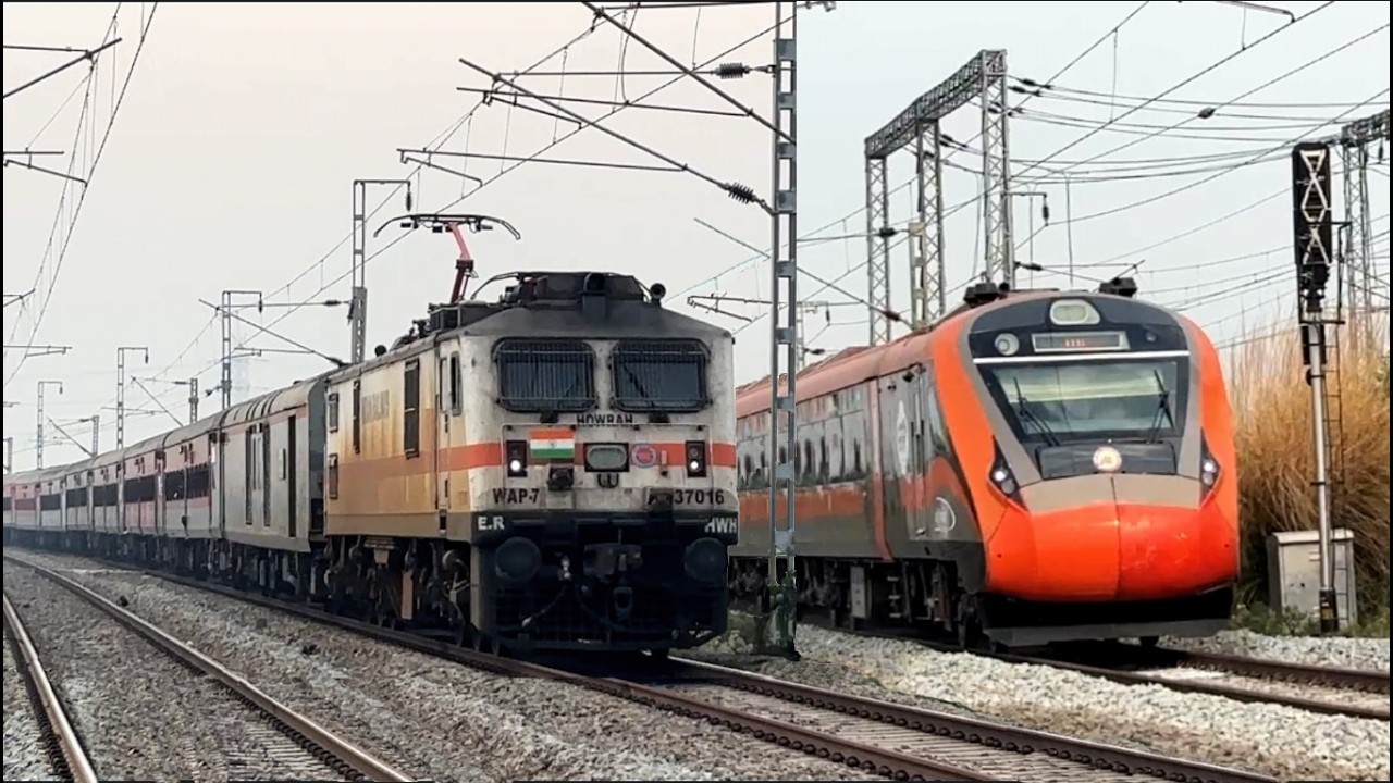 VANDE BHARAT Express on sharp Curve🔥Rajdhani+ Netaji SF+ Mumbai Mail+ Pratap+ Doon- Indian Railways