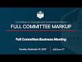 Full Committee Business Meeting