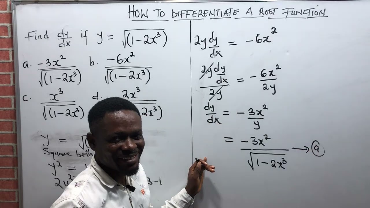 How To DIFFERENTIATE a ROOT Function | CALCULUS MATHS