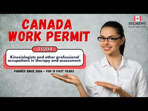 Canada Work Permit figures since 2006 for 31204, Kinesiologists and other professional occupations