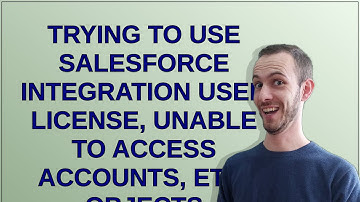 Trying to use Salesforce Integration User License, unable to access Accounts, etc. objects