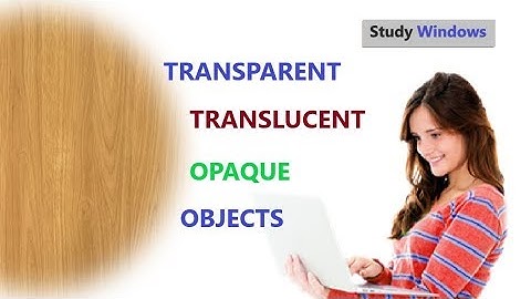 Physics I Light, Shadows & Reflections I Part 3 I Transparent, Translucent & Opaque Objects