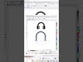 Headphone logo design in Corel draw || how to make headphone logo in Corel draw || #shortvideo
