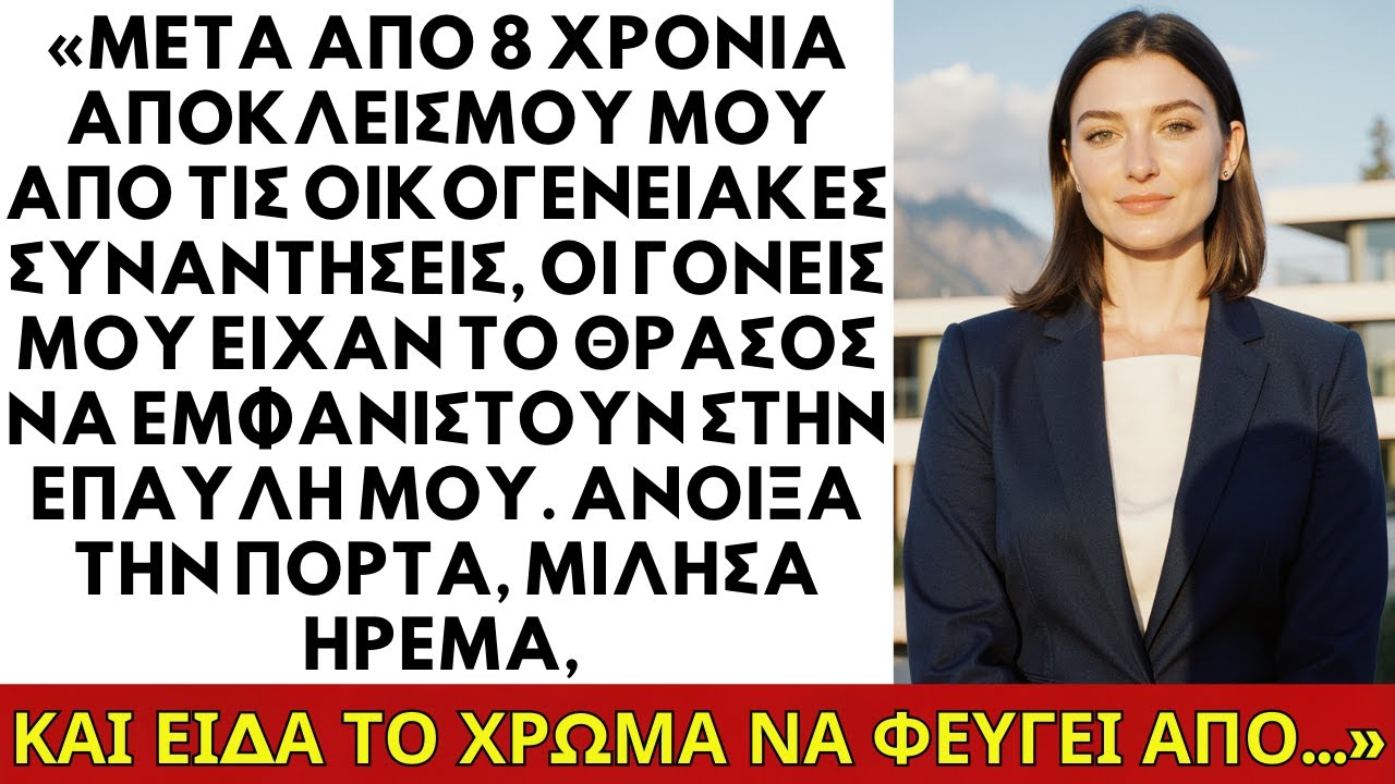 Μετά από 8 χρόνια αποκλεισμού, οι γονείς μου τόλμησαν να έρθουν στην έπαυλή μου.
