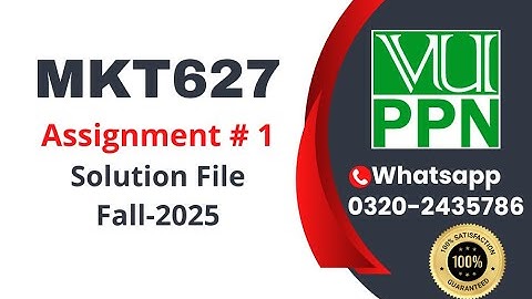 MKT627 Assignment 1 solution 2025 #mkt627