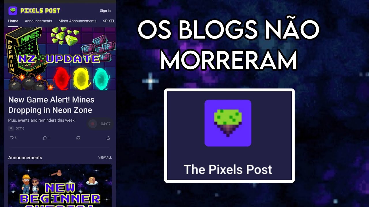 PIXELS POST — O Jornal Oficial do Jogo! 📰 Saiba tudo sobre as novidades ...