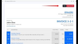 How To Export Invoice into PDF in React JS