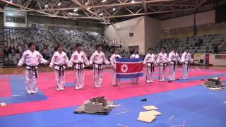 Taekwon-Do ITF-  DPR Korean Power Break Demonstration