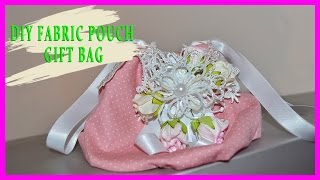 DIY No Sew Fabric Pouch - Gift Bag - Sack / Tissue Holder