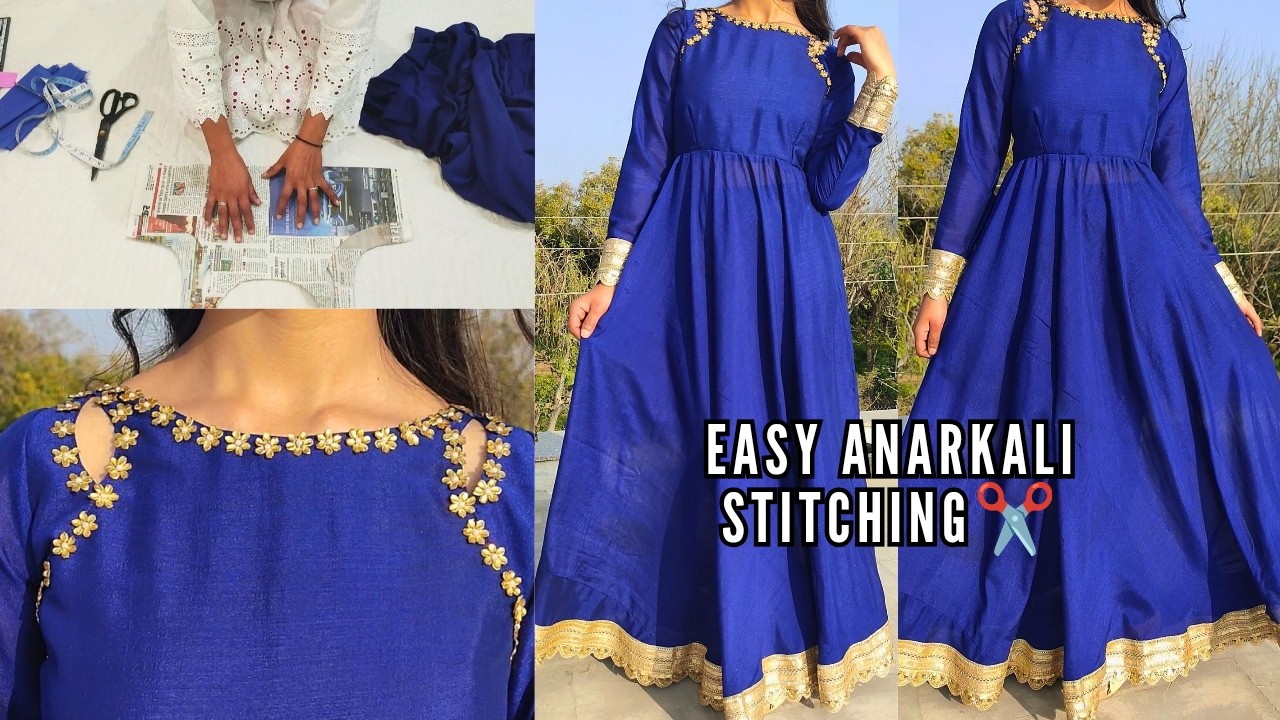 DIY Anarkali Dress 🌙✨ Step-By-Step Cutting And Stitching ✂️