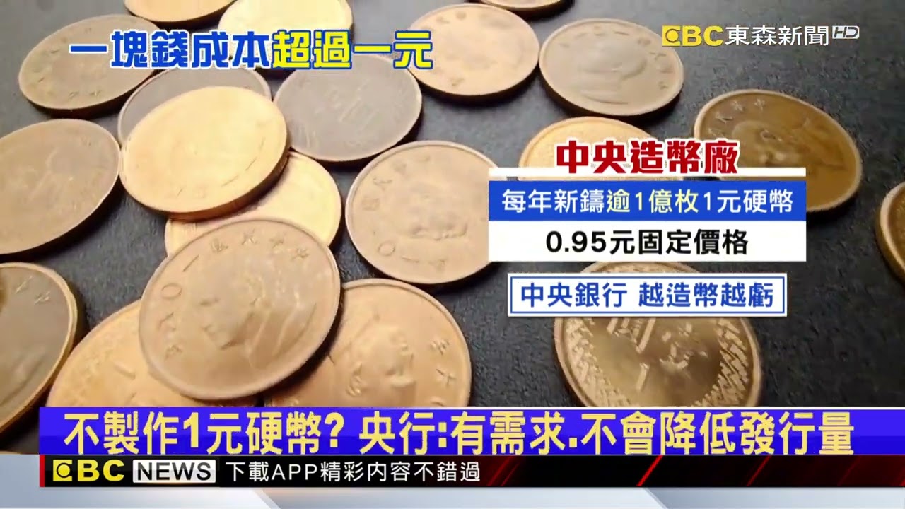 銅價漲！ 1元硬幣價值「逾1.5元」 鑄幣「越造越虧」@newsebc