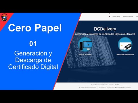 Video 01:  Generación y Descarga de Certificado Digital  PJ RENIEC | CERO PAPEL-UNDAC