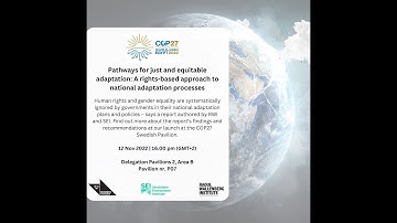 Pathways for just and equitable adaptation: A rights-based approach to national adaptation processes