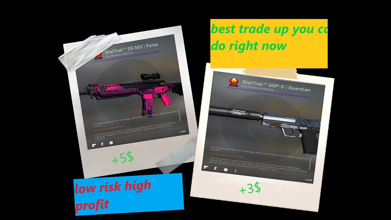 CSGO : best low risk and high profit trade up 2021 |(giveaway alert 🤤 ...